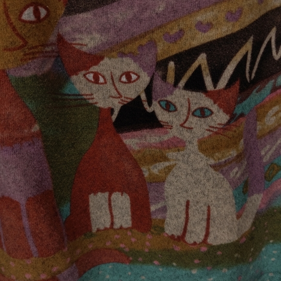 Aryeh for Anthropologie Abstract Cats and Swirls Sweater Dress - Women's Small - Picture 6 of 8